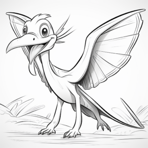 Colorful Pterodactyl Wingspan Coloring Pages 4