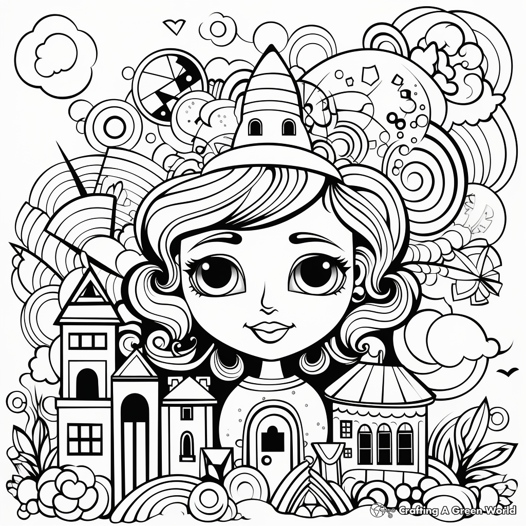 Colorful Rainbow Coloring Pages 2