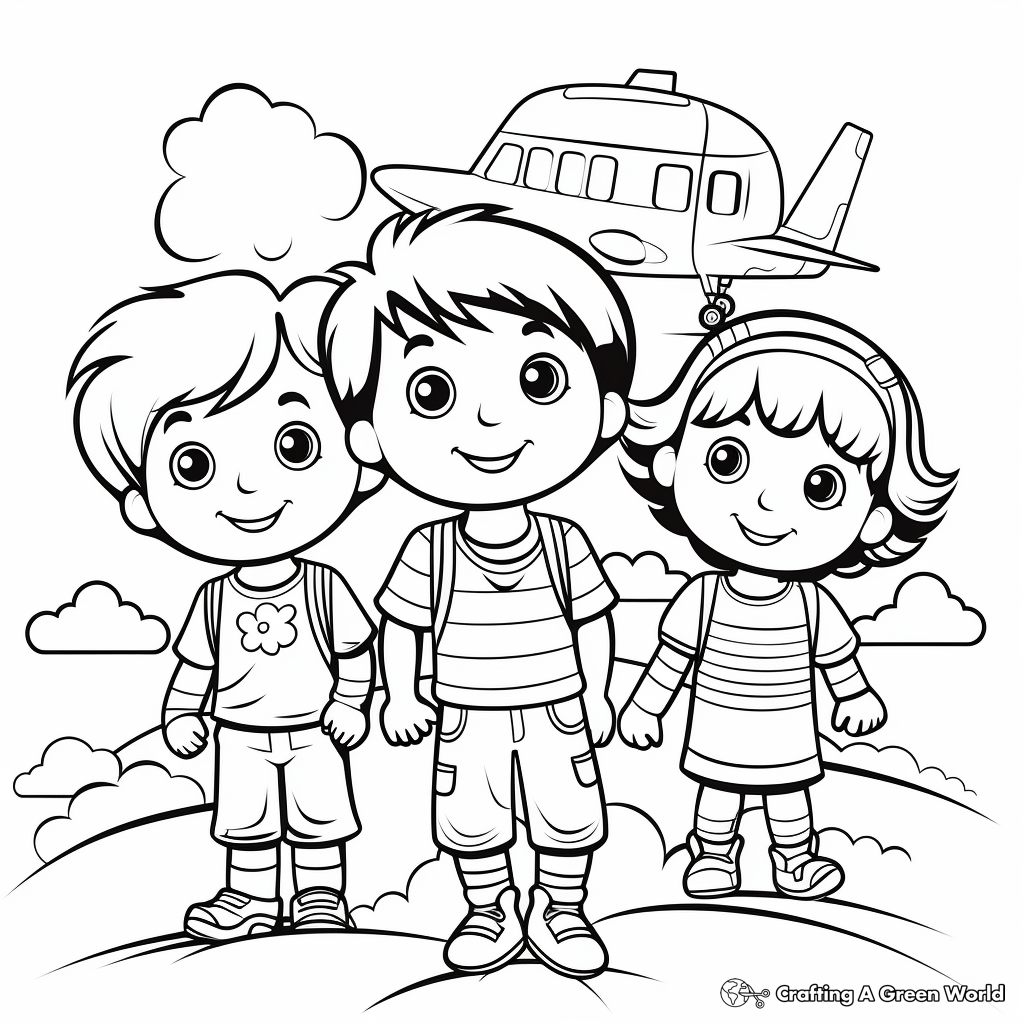 Colorful Rainbow Coloring Pages for Children 1