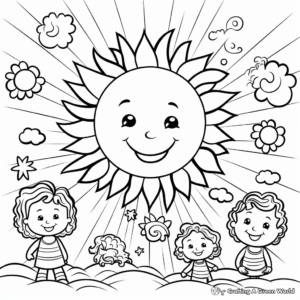 Colorful Rainbow Coloring Pages for Children 4