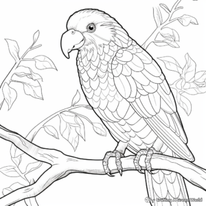Colorful Rainbow Lorikeet Coloring Pages 3