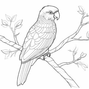 Colorful Rainbow Lorikeet Macaw Coloring Pages 2