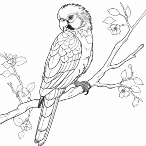 Colorful Rainbow Lorikeet Macaw Coloring Pages 4