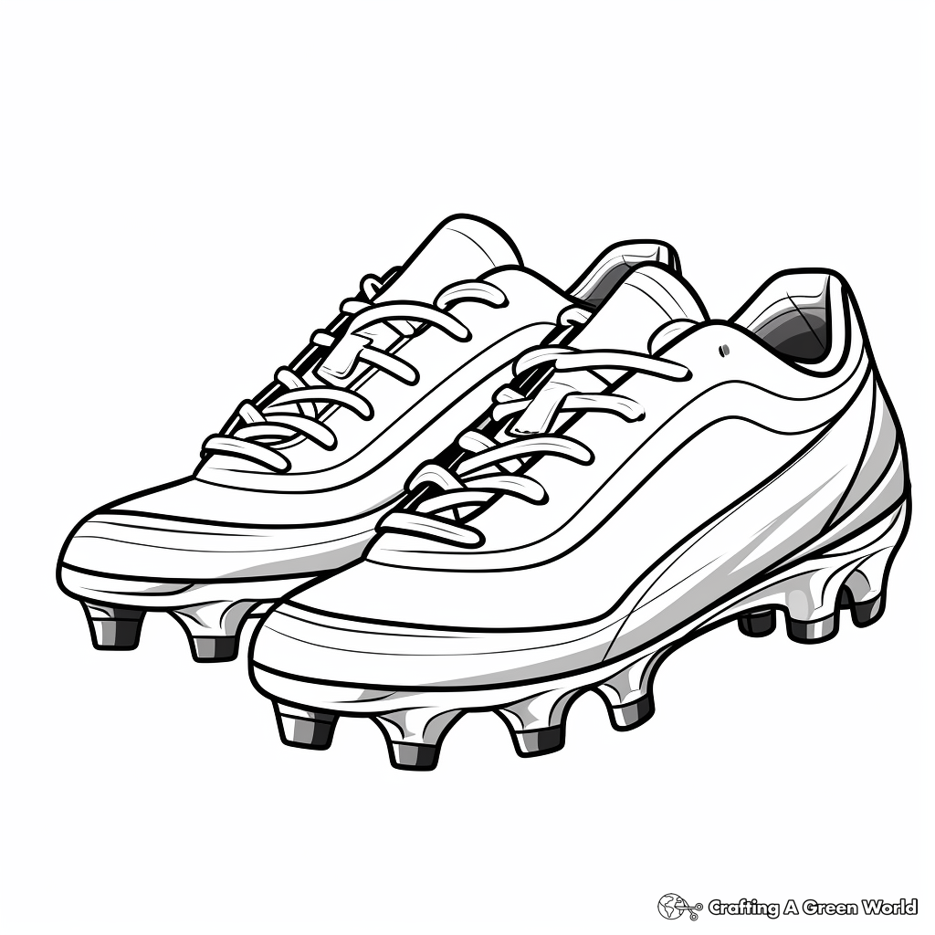 Colorful Soccer Cleat Coloring Sheets 1