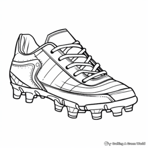 Colorful Soccer Cleat Coloring Sheets 2