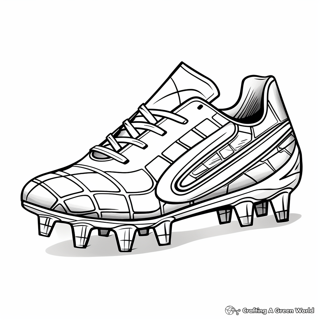 Colorful Soccer Cleat Coloring Sheets 4