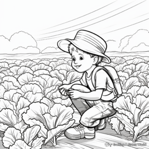 Colorful Spinach Garden Coloring Pages 3