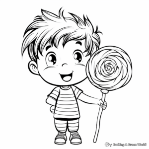 Colorful Spiral Lollipop Coloring Pages 1
