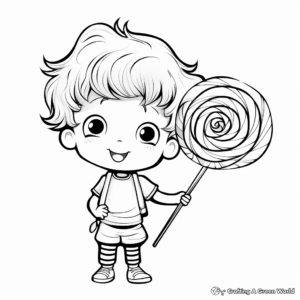 Colorful Spiral Lollipop Coloring Pages 2