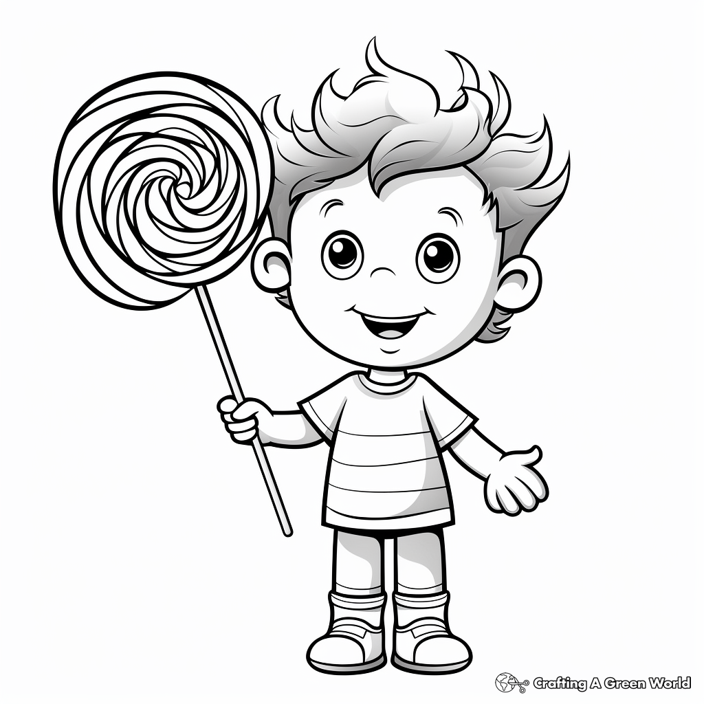 Colorful Spiral Lollipop Coloring Pages 3
