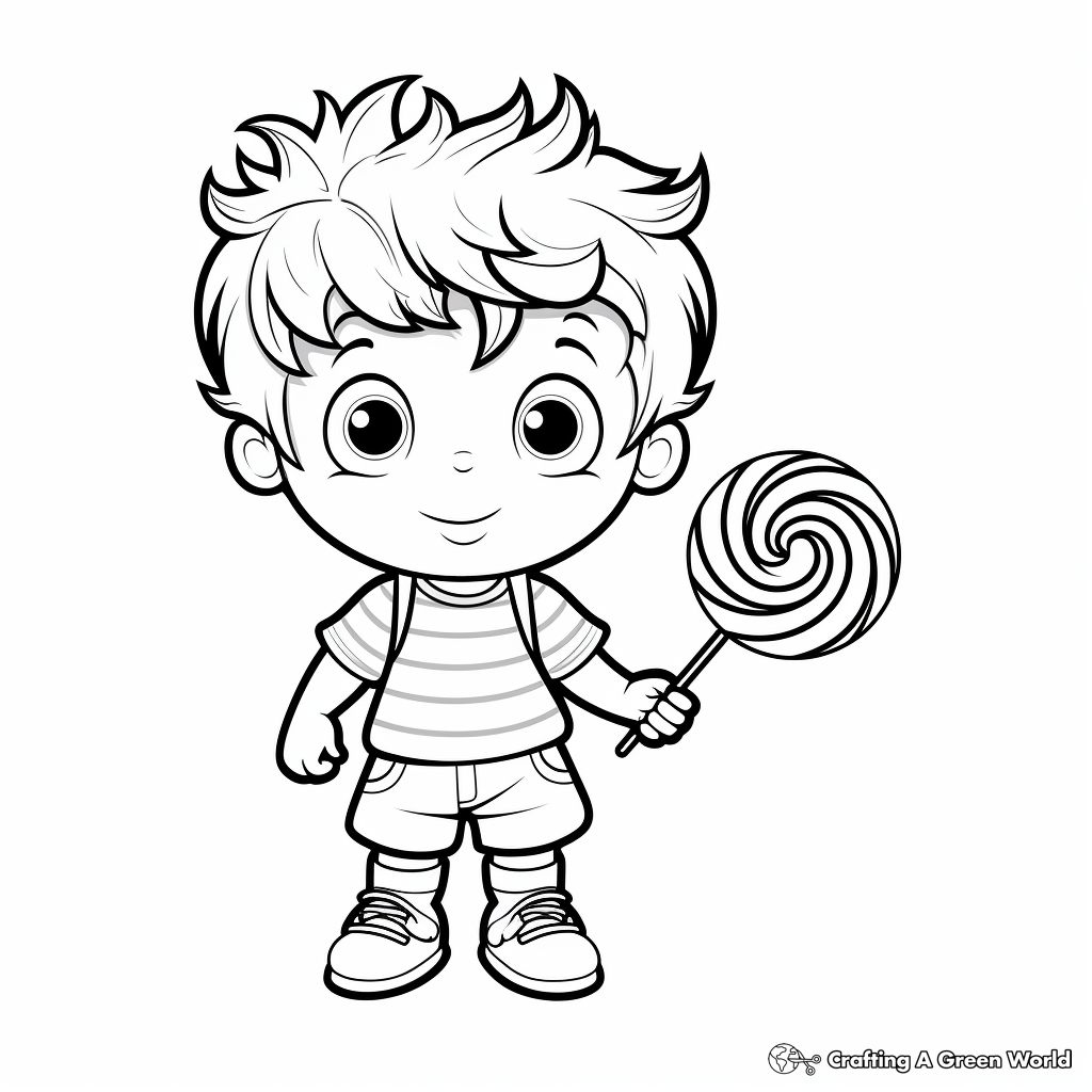 Colorful Spiral Lollipop Coloring Pages 4