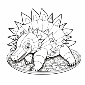 Colorful Stegosaurus Plates Coloring Pages 1