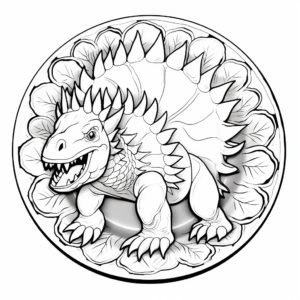 Colorful Stegosaurus Plates Coloring Pages 2