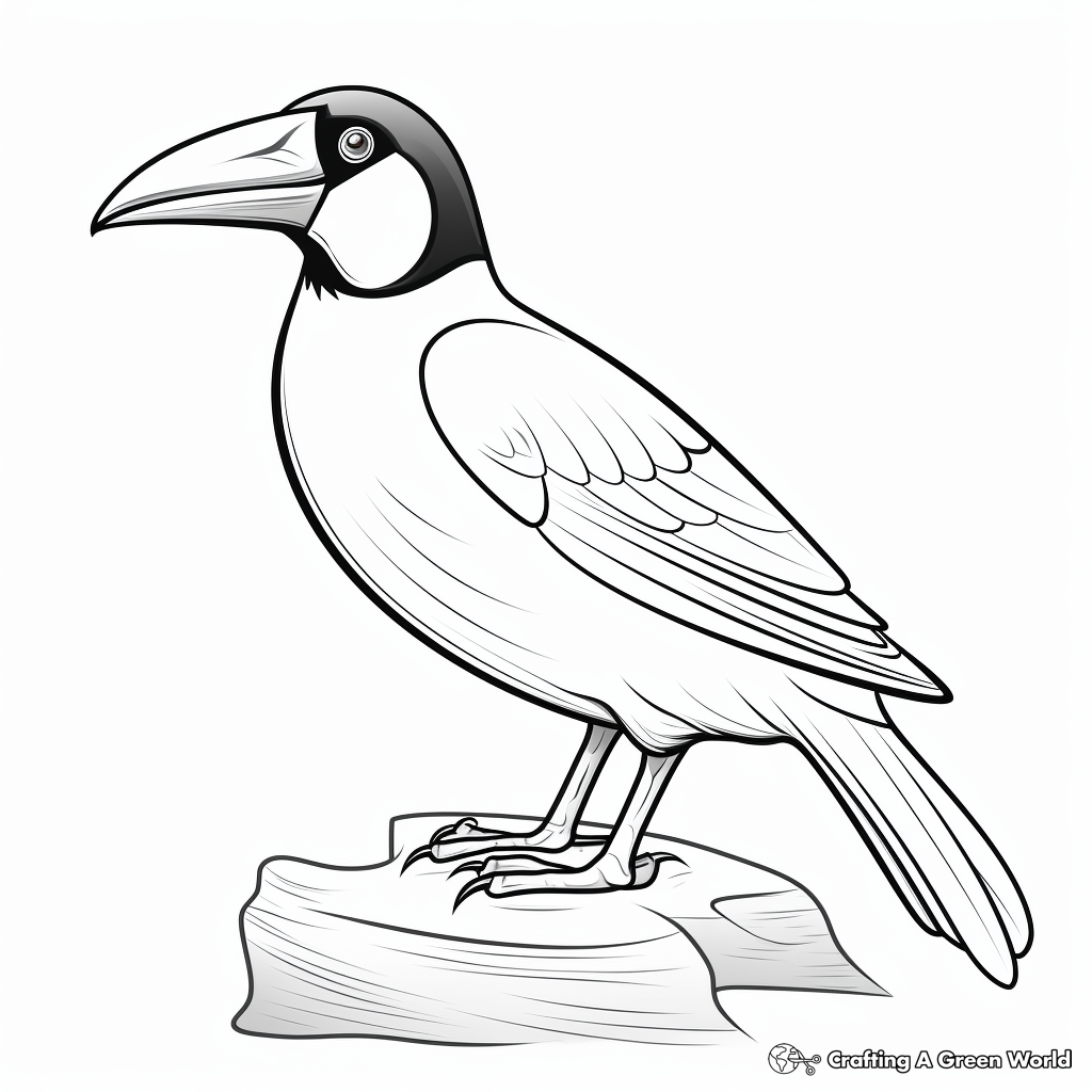 Colorful Swainson's Toucan Coloring Pages 1