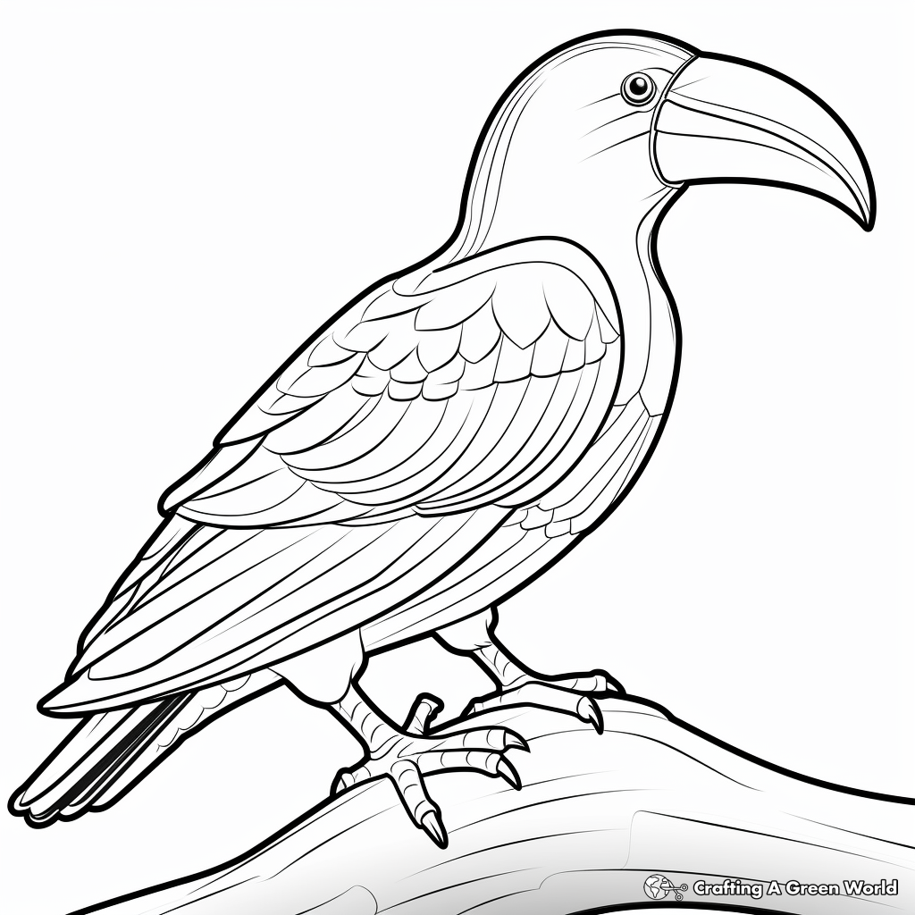 Colorful Swainson's Toucan Coloring Pages 4