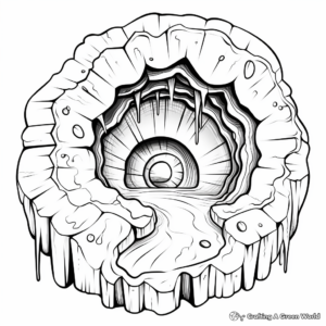 Colorful Tourmaline Geode Coloring Pages 1