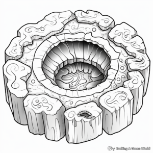 Colorful Tourmaline Geode Coloring Pages 3