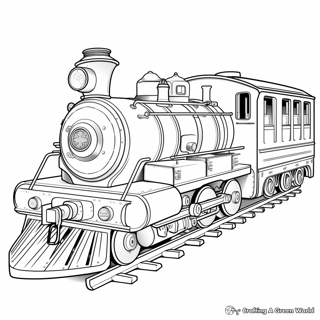 Colorful Toy Train Coloring Pages 3