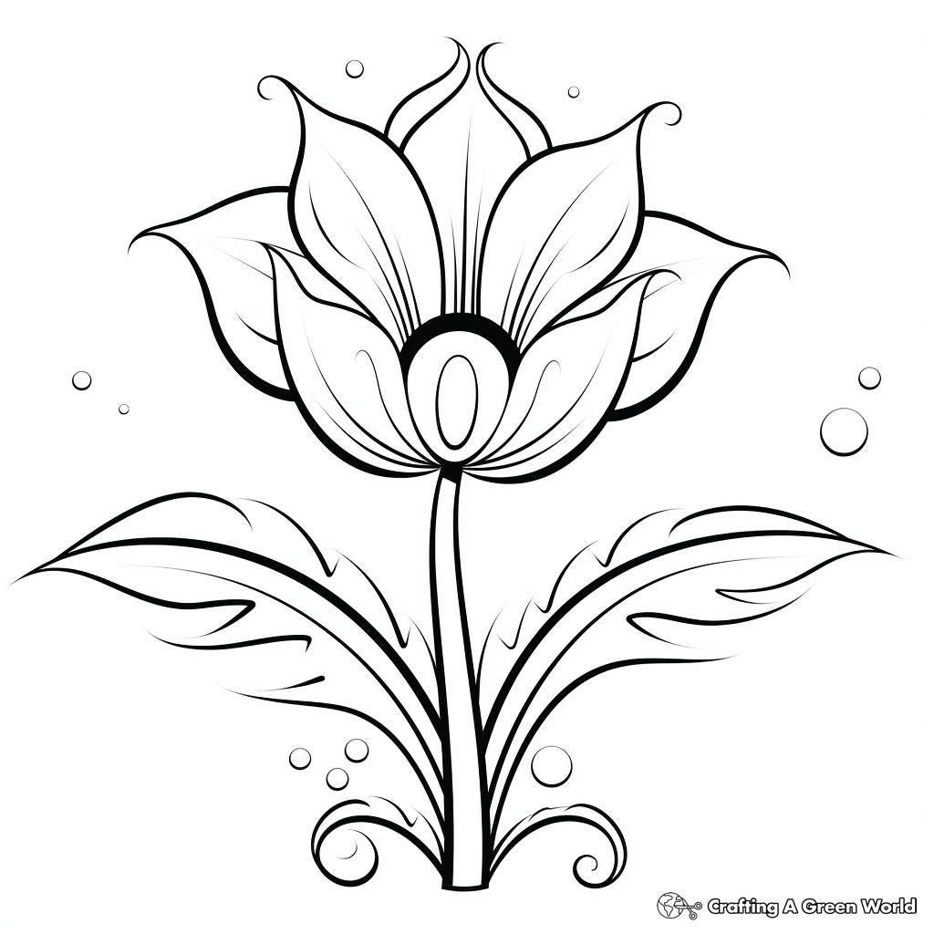 Colorful Tulip Flower Coloring Pages for Kids 1