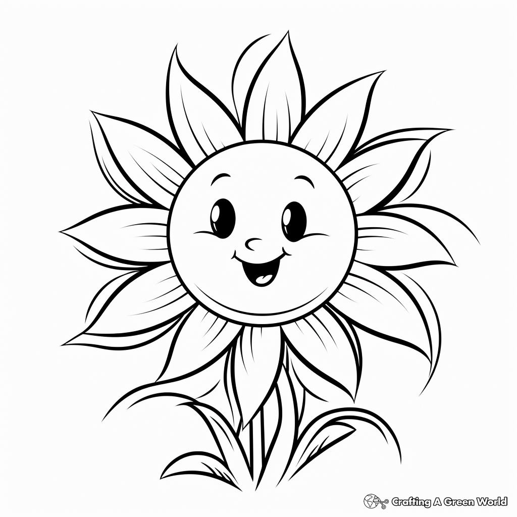 Colorful Tulip Flower Coloring Pages for Kids 2