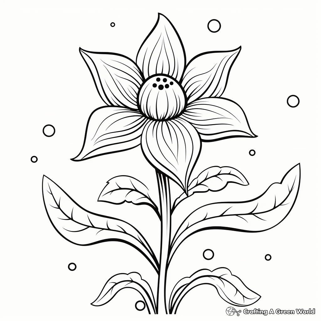 Colorful Tulip Flower Coloring Pages for Kids 4