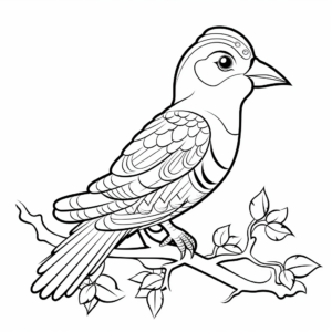 Colorful Woodpecker Species Coloring Pages 4