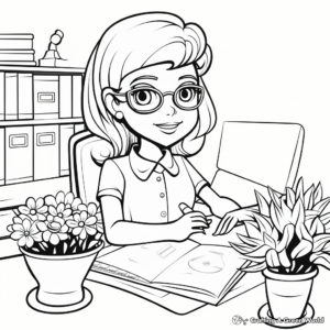 Coloring Pages for Administrative Assistants Day 1