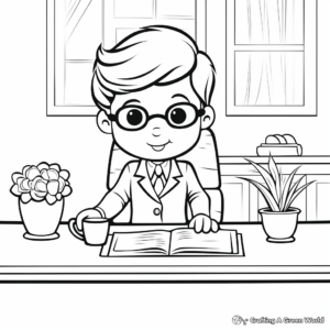 Coloring Pages for Administrative Officers Day 2