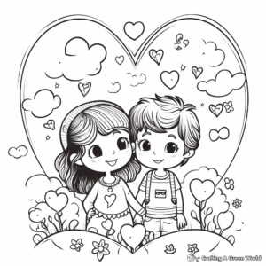 Coloring Pages for Brimming Love Emotions 1