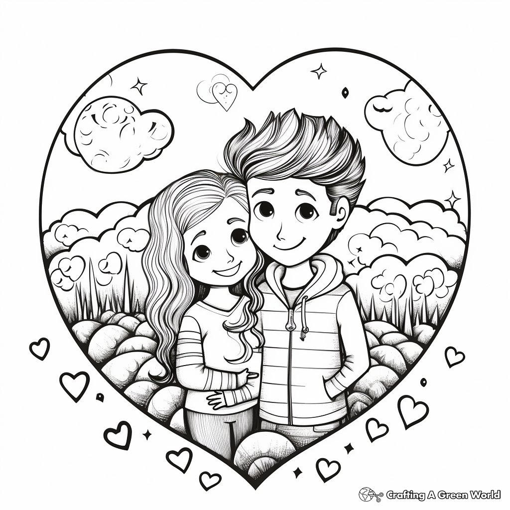 Coloring Pages for Brimming Love Emotions 3