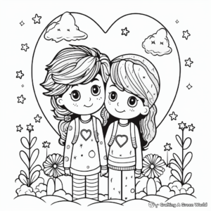 Coloring Pages for Brimming Love Emotions 4
