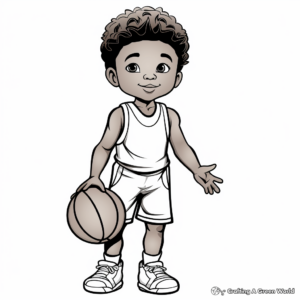 Coloring Pages of a Basketball Player's Jersey 3