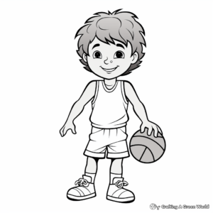 Coloring Pages of a Basketball Player's Jersey 4