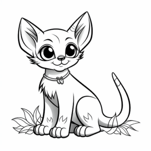 Coloring Pages of Abyssinian Kitties 2