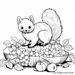 Coloring Pages of Animals Eating Figs 2