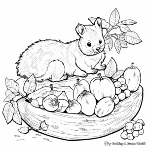 Coloring Pages of Animals Eating Figs 4