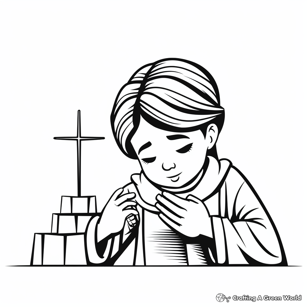Coloring Pages of Ash Wednesday Rituals 4
