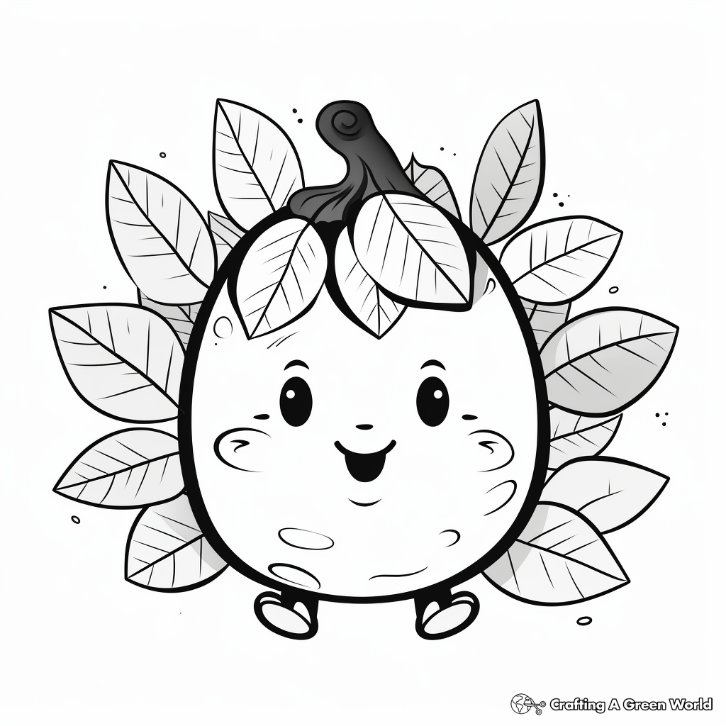 Coloring Pages of Avocado in Different Seasons 4