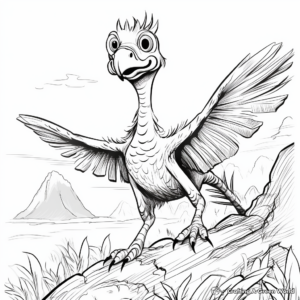 Coloring Pages of Deinonychus in Natural Habitat 4