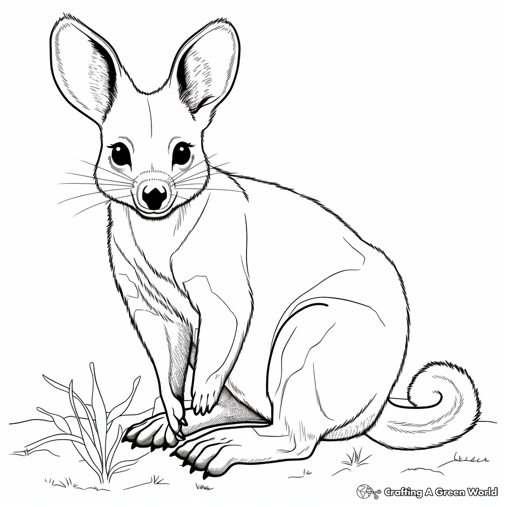 Coloring Pages of Different Wallaby Species 2