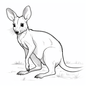 Coloring Pages of Different Wallaby Species 4