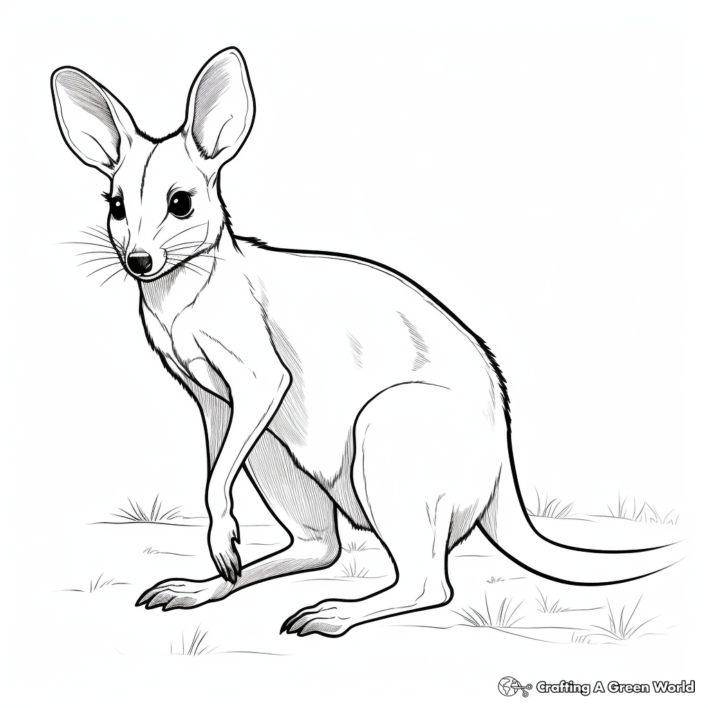 Coloring Pages of Different Wallaby Species 4
