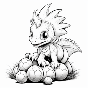 Coloring Pages of Dinosaur Hatchlings 4