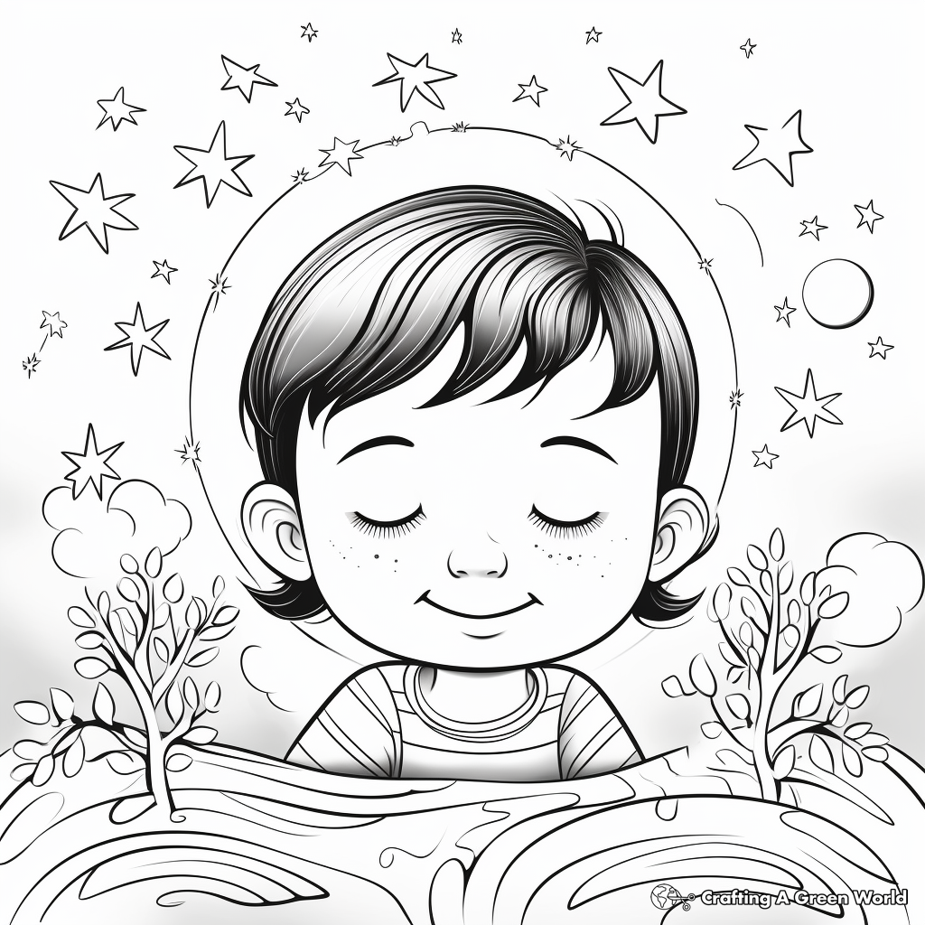 Coloring Pages of Faces Reflecting Serenity 1