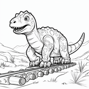 Coloring Pages of Iguanodon Tracks 1