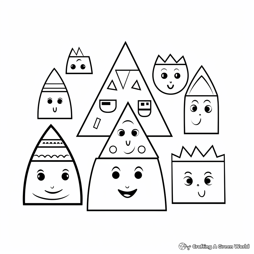 Coloring Pages of Kindergarten Shapes 4