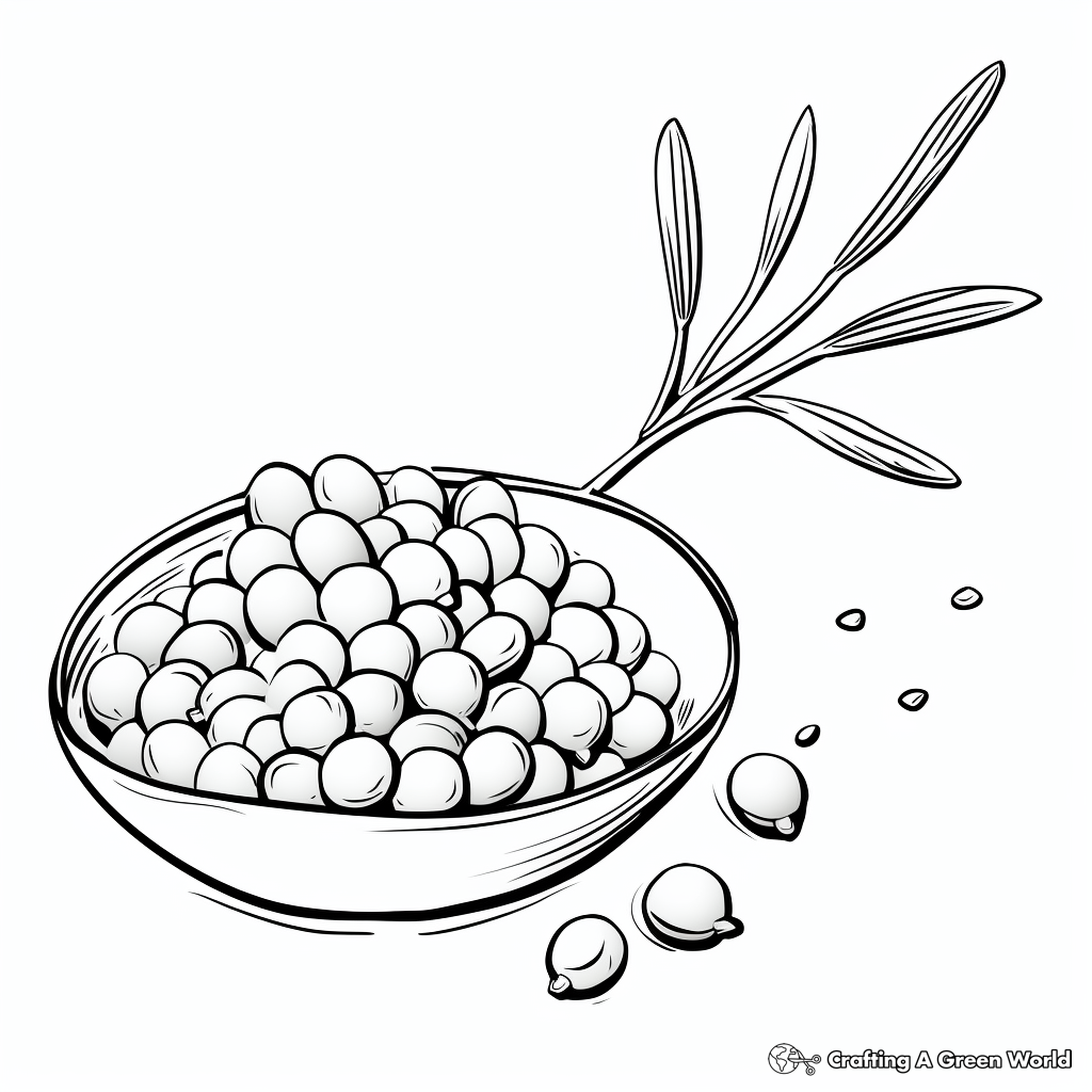 Coloring Pages of Whole and Split Peas 3