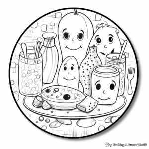 Coloring Pages: Make Your Food Group Plate 2