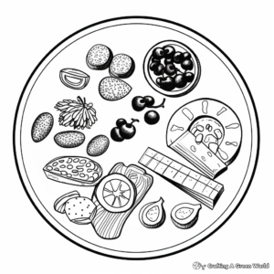 Coloring Pages: Make Your Food Group Plate 4