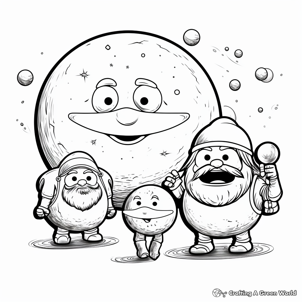 Combined Dwarf Planets Coloring Sheets 2
